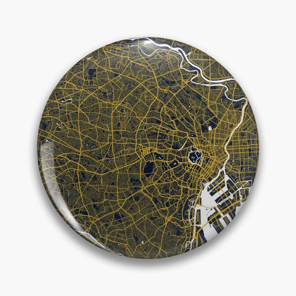 Item preview, Tokyo City Map of Japan - Gold Art Deco designed and sold by deMAP.