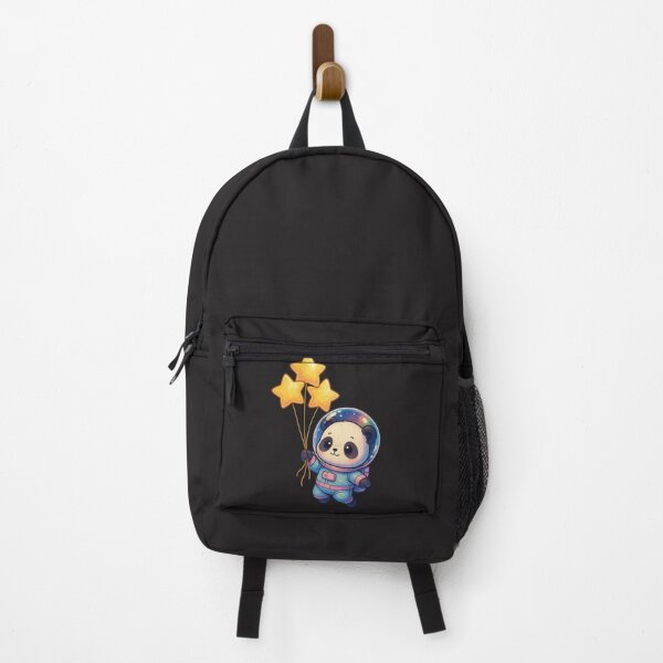 Item preview, Chibi Panda Astronaut Floating with Star Balloons designed and sold by ColorSplash123.
