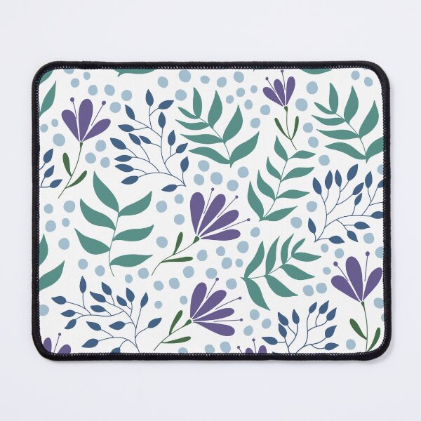Item preview, Purple Blue and Green Floral Seamless Pattern designed and sold by Fern and Quill.
