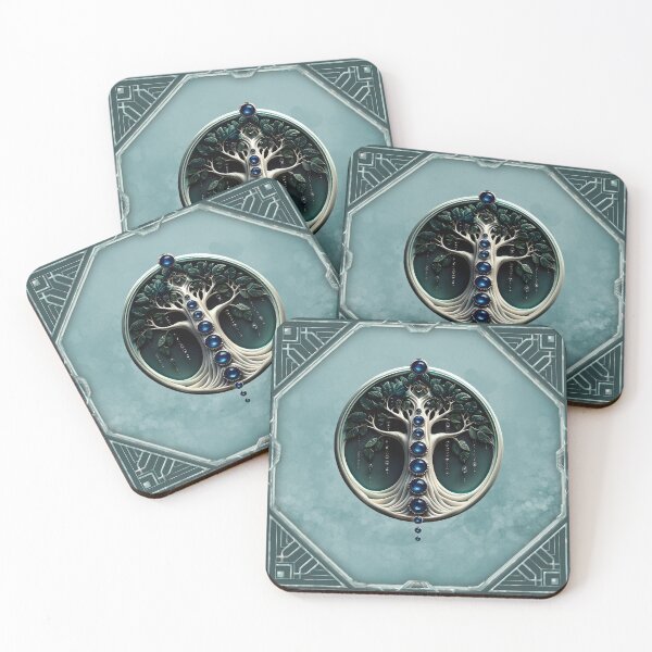 Item preview, Harmony in teal, Mystical Tree of Life. designed and sold by nicky2342.