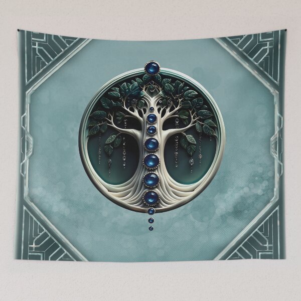Item preview, Harmony in teal, Mystical Tree of Life. designed and sold by nicky2342.
