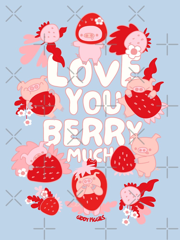 Thumbnail 7 of 7, Classic T-Shirt, Giddy Piggies Love You Berry Much designed and sold by loopcreations.