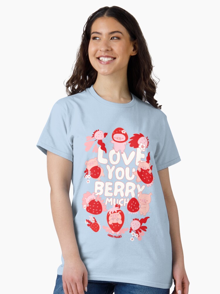 Thumbnail 2 of 7, Classic T-Shirt, Giddy Piggies Love You Berry Much designed and sold by loopcreations.