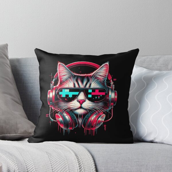 Item preview, Gamer Cat with glitch effect! designed and sold by sks-ai-artist.