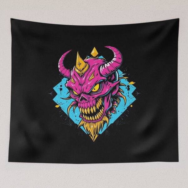 Item preview, Punk Demon Skull Head – Horror Graffiti Monster designed and sold by UNK-Fatigues.
