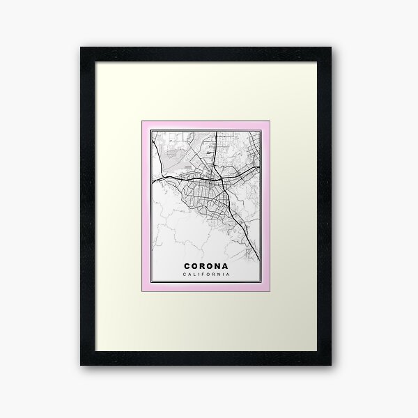 Vista previa del artículo con la obra «Mapa minimalista de Corona», diseñado y vendido por Tamas Das.