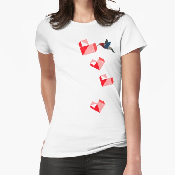 Humming Love Bird Fitted T-Shirt