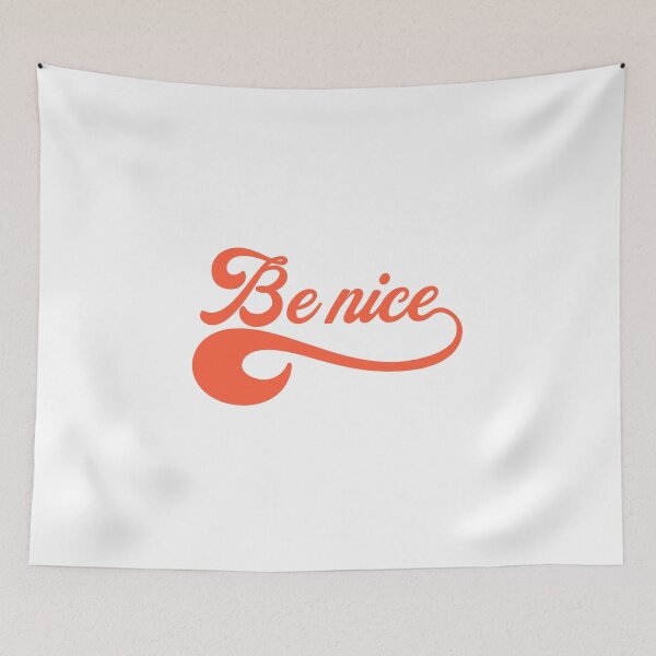 Item preview, Be Nice - Friendly and Positive Retro Typography designed and sold by The secret storage room.