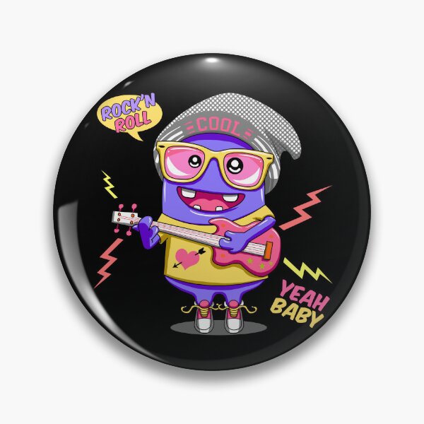 Item preview, cute mini jelly monster playing guitar - rock and roll, yeah baby designed and sold by hayrpictures.