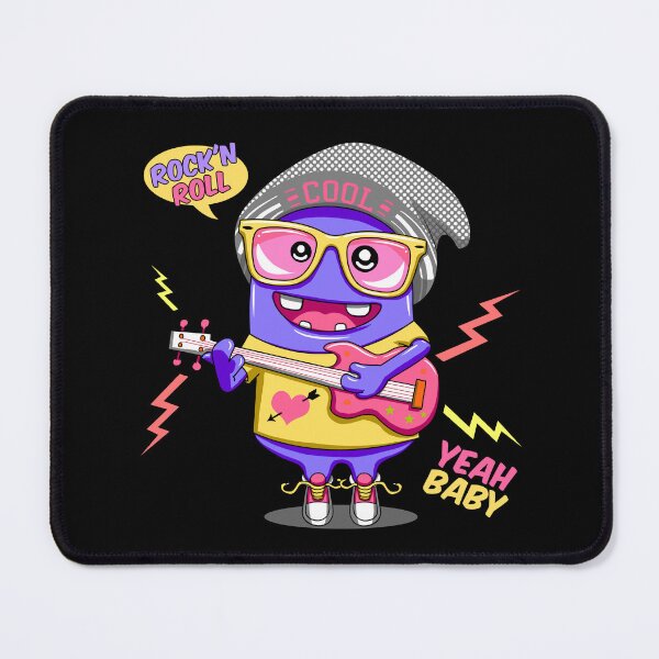 Item preview, cute mini jelly monster playing guitar - rock and roll, yeah baby designed and sold by hayrpictures.