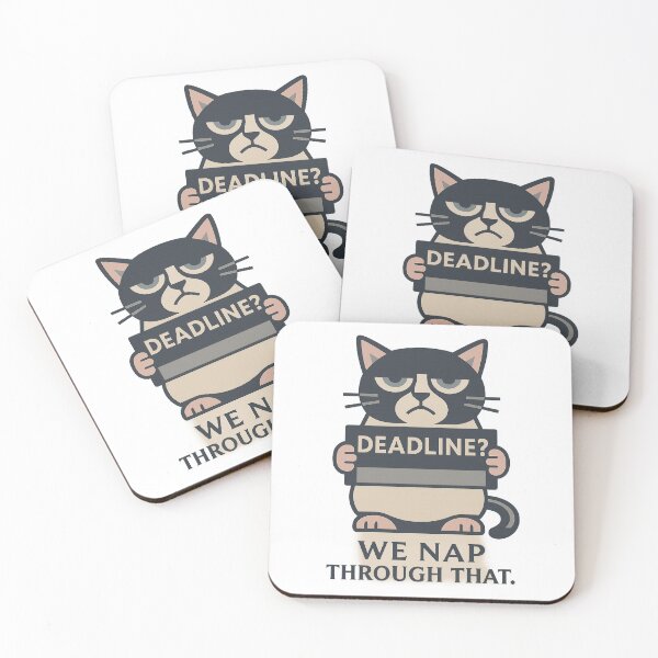 Item preview, Deadline? We Nap Through That – Funny Art Print for Remote Workers – Comfy Office Vibes designed and sold by JustMeditateIt.