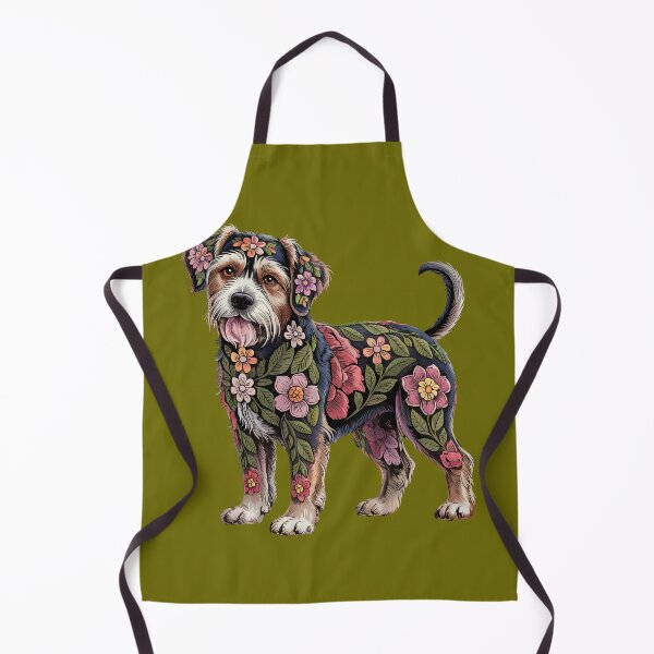 Item preview, Floral Dog Illustration – Intricate Botanical Pattern on Cute Puppy designed and sold by Sepinik.