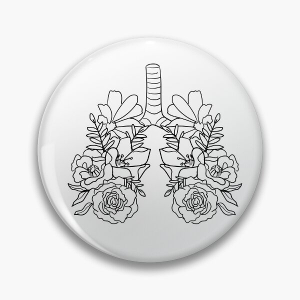 Item preview, Floral lungs, beautiful flowers designed in a pulmonology theme designed and sold by adesignworld.