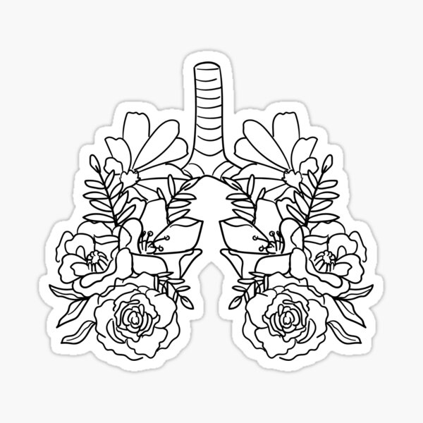 Item preview, Floral lungs, beautiful flowers designed in a pulmonology theme designed and sold by adesignworld.