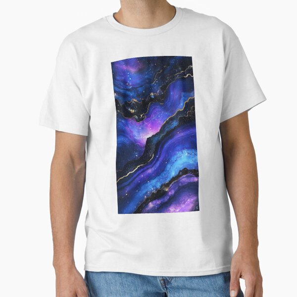 Item preview, Cosmic Marble: Abstract Galaxy Art with Gold Veins designed and sold by lematworks.
