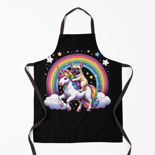 Item preview, French Bulldog Riding Unicorn Rainbow Lover designed and sold by Kimberley King Art  King Art.