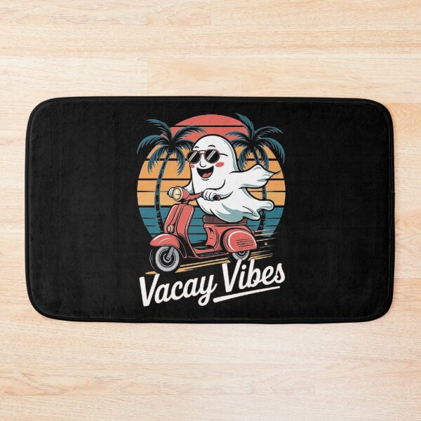 Item preview, Funny Retro Ghost on Scooter Sunset Palm Beach Art – Vacay Vibes Summer Aesthetic designed and sold by love3617.