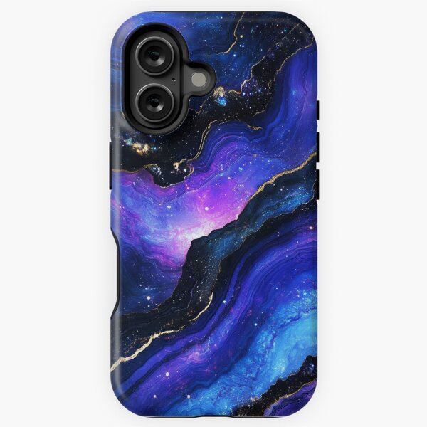 Item preview, Cosmic Marble: Abstract Galaxy Art with Gold Veins designed and sold by lematworks.