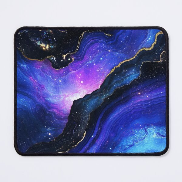 Item preview, Cosmic Marble: Abstract Galaxy Art with Gold Veins designed and sold by lematworks.