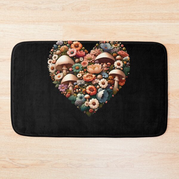 Item preview, Aesthetic Heart Mushroom Floral designed and sold by Kimberley King Art  King Art.