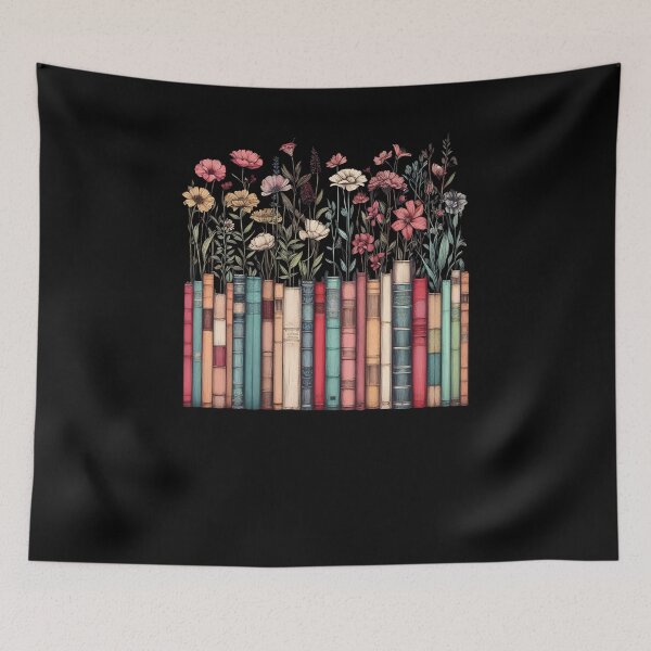 Item preview, Book Lover Reading Bookworms Book With Flowers designed and sold by Kimberley King Art  King Art.