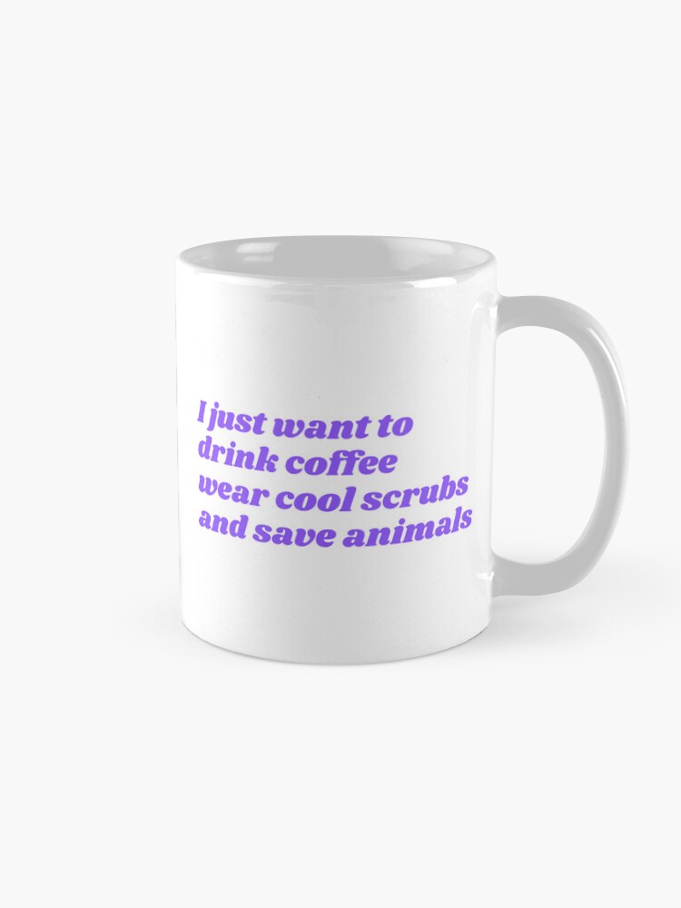 Thumbnail 5 of 6, Coffee Mug, Coffee, Scrubs & Animals designed and sold by vetnurseclub.