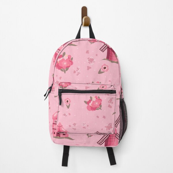 Item preview, Pink Cottage and Windmill Floral Pattern designed and sold by Alice-AJ.