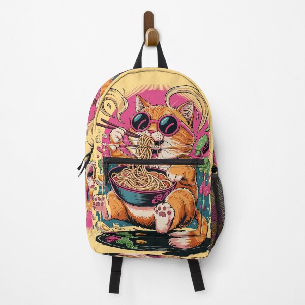 Item preview, Noodle Cat Craze – Wild Joy with Every Slurp designed and sold by Sepinik.