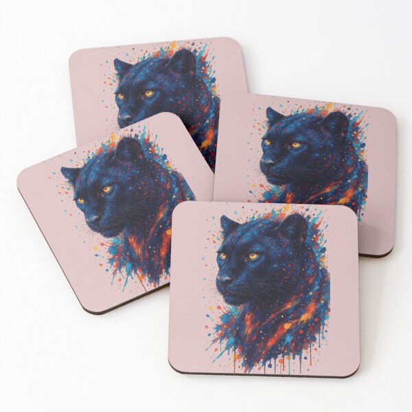 Item preview, Majestic Black Panter – Vibrant Abstract Watercolor Feline Art designed and sold by MoodCircuit.
