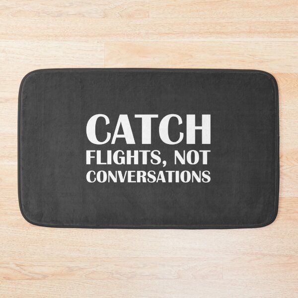 Item preview, Catch Flights, Not Conversations. / Introvert Joke Funny T-Shirt Label designed and sold by introvertvibes.