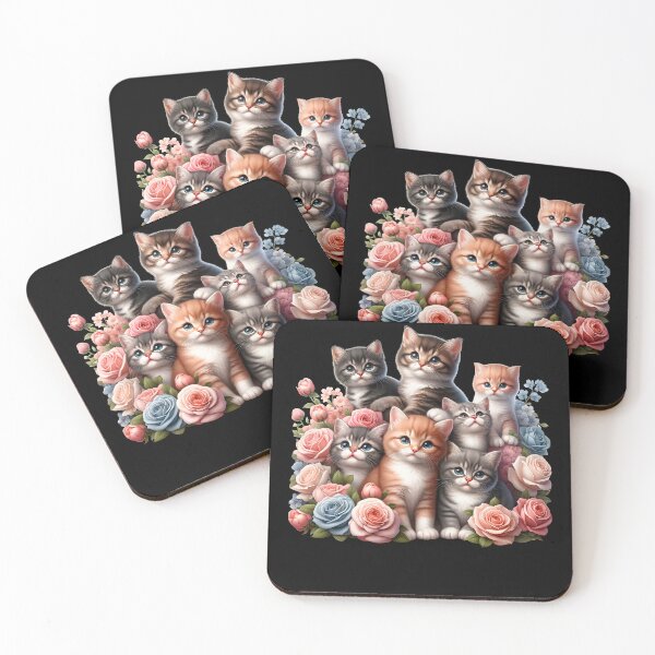 Item preview, Cats Kittens Rose Lover designed and sold by Kimberley King Art  King Art.