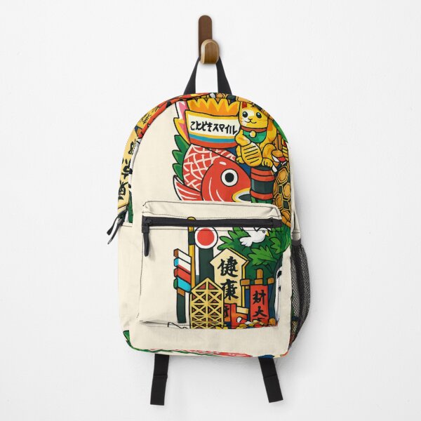 Item preview, Japanese Lucky Charm – Colorful Modern Kumade Illustration designed and sold by Cescocir1992.