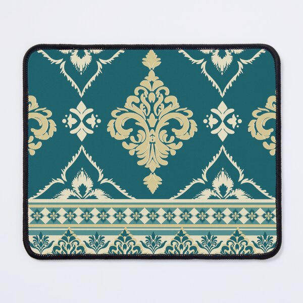 Item preview, Golden Green Classic Damask seamless Border Pattern designed and sold by Alynek-Design.
