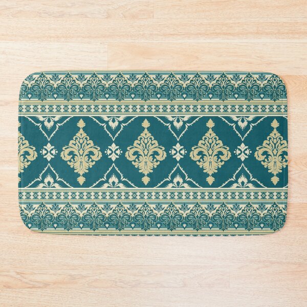 Item preview, Golden Green Classic Damask seamless Border Pattern  designed and sold by Alynek-Design.