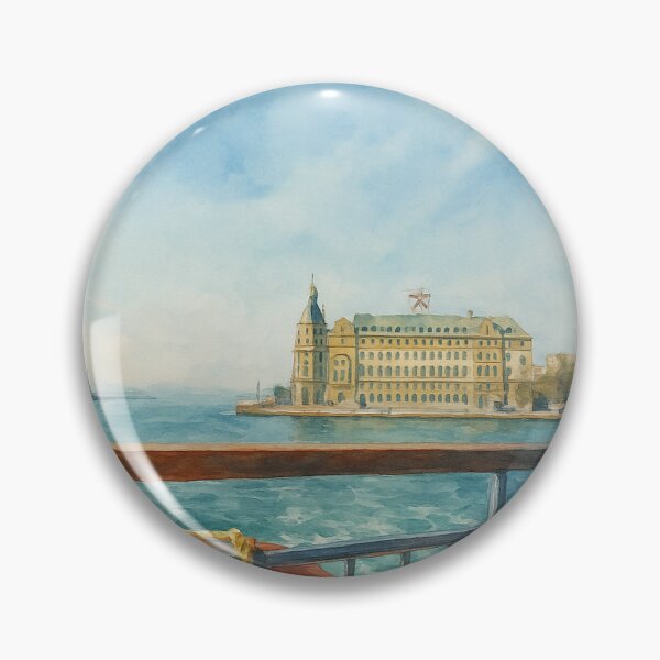 Item preview, Watercolor View of Haydarpaşa Terminal from a Ferry designed and sold by Pacika.