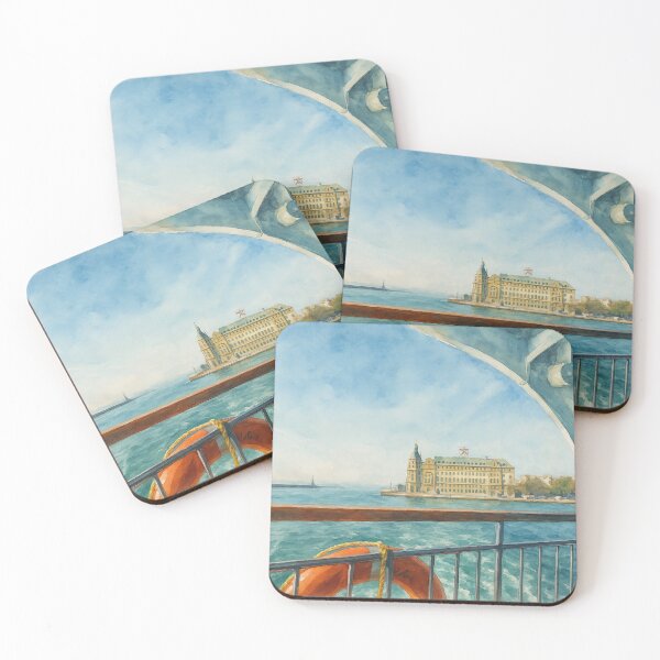 Item preview, Watercolor View of Haydarpaşa Terminal from a Ferry designed and sold by Pacika.