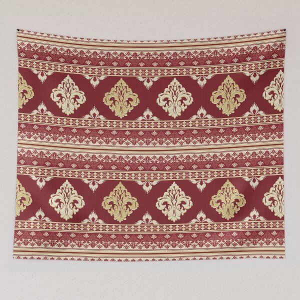 Item preview, Golden Red Classic Damask seamless Pattern designed and sold by Alynek-Design.