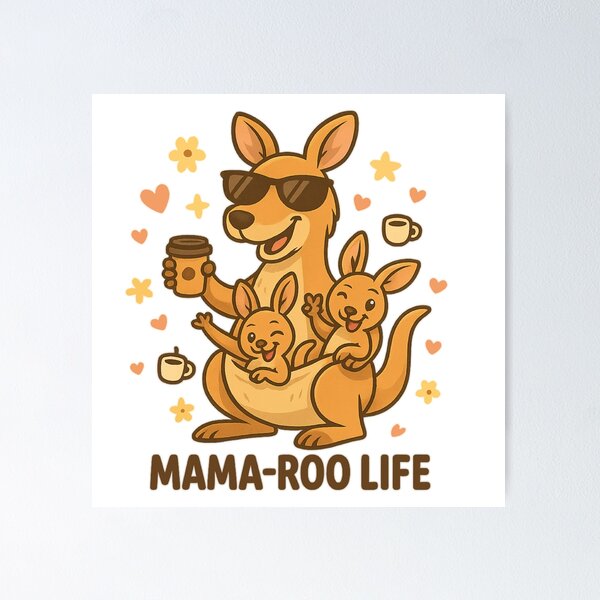 Item preview, Mama-Roo Life | Funny Kangaroo Mom Quote | Coffee-Loving Aussie Mom Life Design for Motherhood Gifts designed and sold by Memorph.