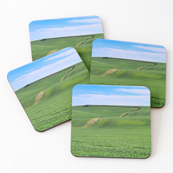 Item preview, Young green wheat fields and blue sky landscape,Moravia,Chech Republic designed and sold by goceris.