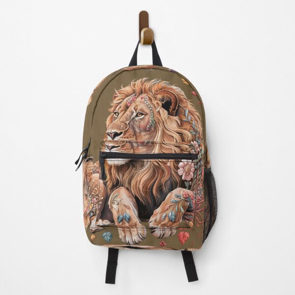 Item preview, Floral Lion Illustration – Majestic Wild King with Botanical Baroque Design designed and sold by Sepinik.