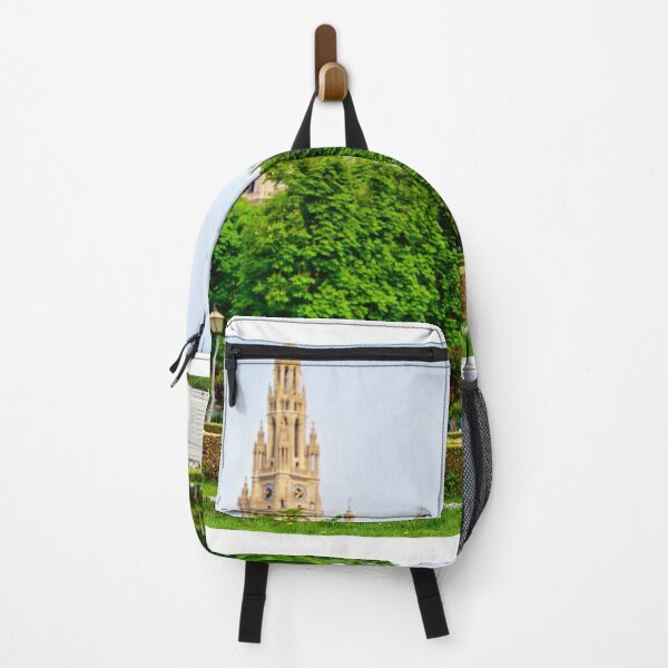 Item preview, Volksgarten and Rathaus tower in the background,Vienna,springtime designed and sold by goceris.