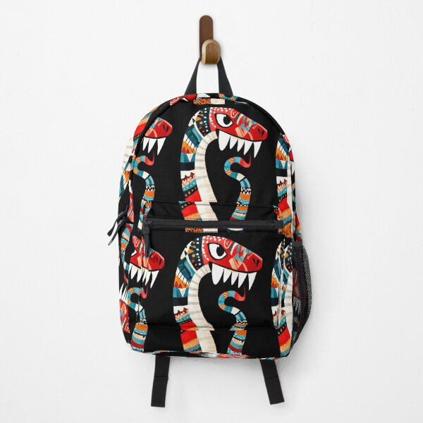 Item preview, Tribal Patterned Snake with Bold Colors and Sharp Fangs designed and sold by Taans-Creation.