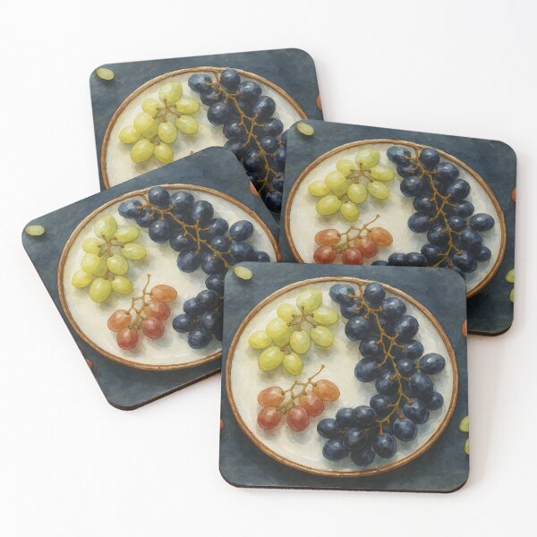 Item preview, Three Grape Clusters – Watercolor Still Life designed and sold by Pacika.