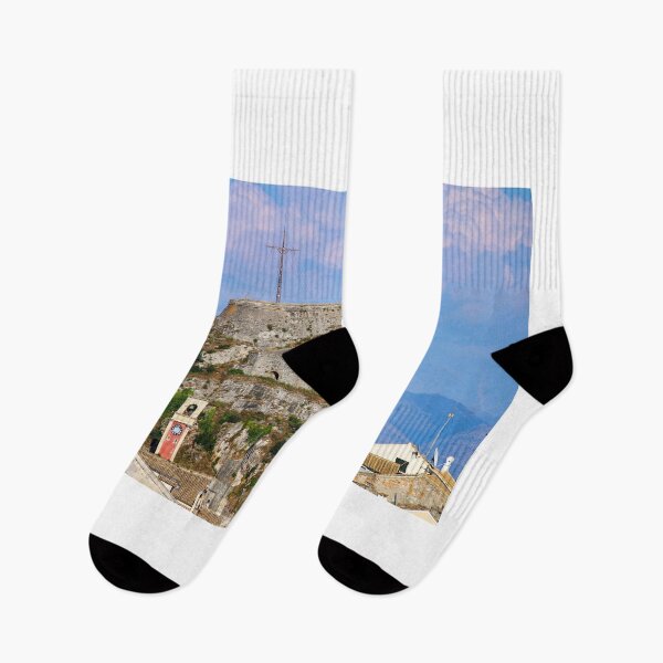 Item preview, Old Corfu fortress and clock tower,Corfu city,Greece designed and sold by goceris.