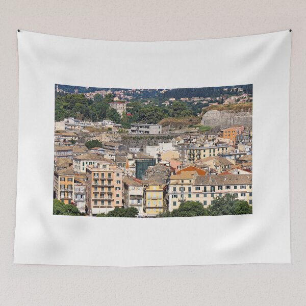 Item preview, Old buildings under fortress,Kerkyra cityscape,Corfu island,Greece designed and sold by goceris.