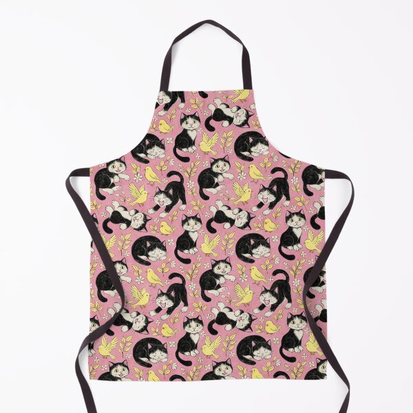Item preview, Cats and Canaries in Chalk Pastel on Soft Powder Pink designed and sold by micklyn.
