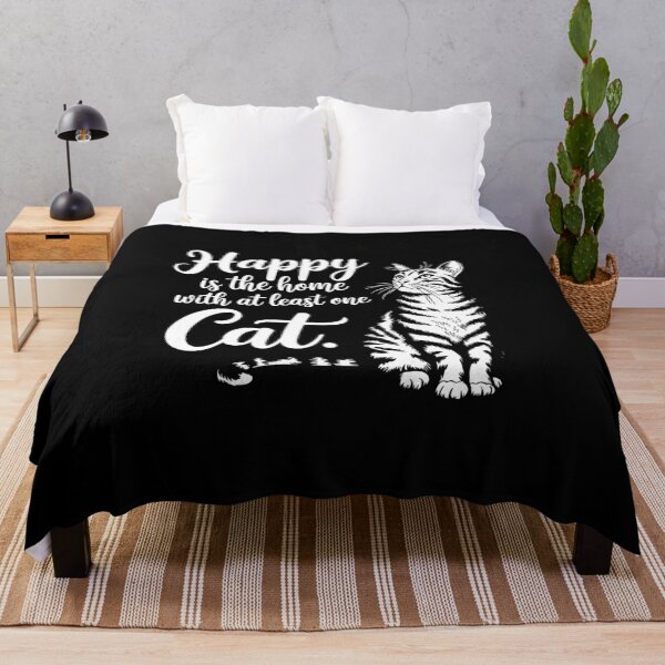 Item preview, Happy is the home with at least one cat - Cat Lovers designed and sold by Faissal Thomass.