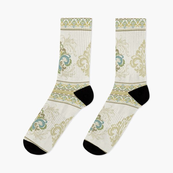 Item preview, Seamless border vintage damask pattern in soft tones. designed and sold by Alynek-Design.
