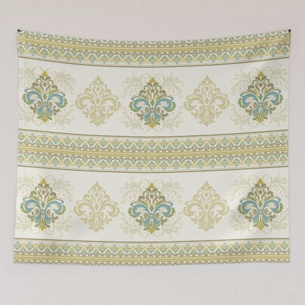 Item preview, Seamless border vintage damask pattern in soft tones. designed and sold by Alynek-Design.