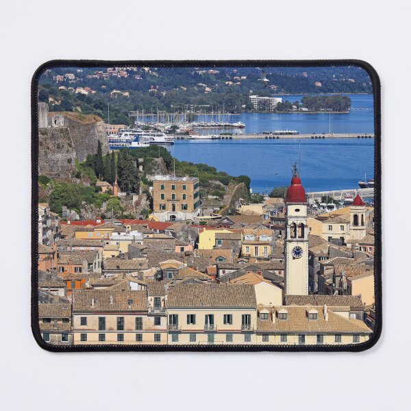 Item preview, Bell tower of Saint Spiridon church and Kerkyra cityscape,Corfu island,Greece designed and sold by goceris.